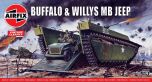 Airfix 1/76 Buffalo Amphibian and Willys Jeep # 02302V