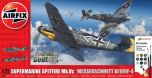 Airfix 1/72 Supermarine Spitfire Mk.Vc & Messerschmitt Bf-109F-4 Dogfight Double New Tooling # 50194