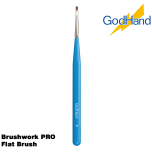 GodHand Brushwork PRO Flat Brush w/ Cap Made In Japan # GH-EBRSP-H