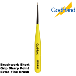 GodHand Brushwork Short Grip Sharp Point Extra Fine Brush Made In Japan # GH-EBRSYP-KG