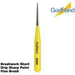 GodHand Brushwork Short Grip Sharp Point Fine Brush Made In Japan # GH-EBRSYP-KH