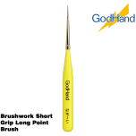 GodHand Brushwork Short Grip Long Point Brush Made In Japan # GH-EBRSYP-LGM