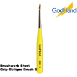 GodHand Brushwork Short Grip Oblique Brush S Made In Japan # GH-EBRSYP-NS