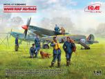 ICM 1/48 WWII RAF Airfield Spitfire Mk.IX & Mk VI & Crew # DS4802 