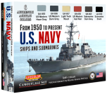 LifeColor 1950-Present USN Ships and Submarines Paint Set (22ml x 6) # CS52