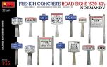 Miniart 1/35 Concrete Signs France 1930-40's Normandy # 35669