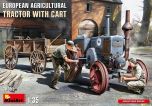 Miniart 1/35 European Agricultural Tractor With Cart # 38055