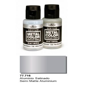 Vallejo 32ml Metal Color - Semi Matte Aluminium # 77716