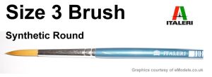 Italeri 3 Brush Synthetic Round # 51206