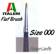 Italeri Size 000 Synthetic Flat Brush # 51221