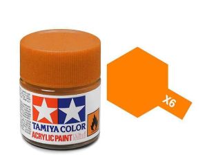 Tamiya 10ml Orange acrylic paint # X-6