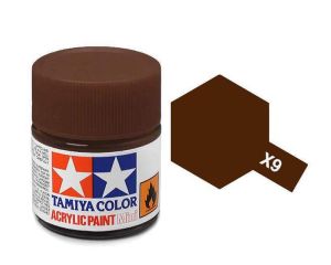 Tamiya 10ml Brown acrylic paint # X-9