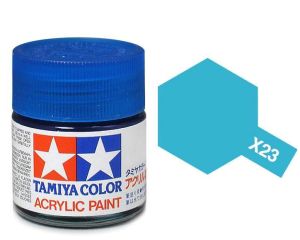 Tamiya 10ml Clear Blue acrylic paint # X-23