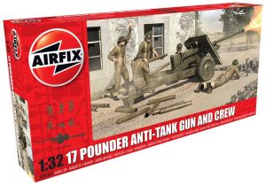 Airfix 1/32 17 Pdr Anti-Tank Gun # 06361 - Plastic Model Kit