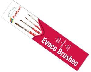 Humbrol Evoco Brush Pack - Size 0/2/4/6 # 4150