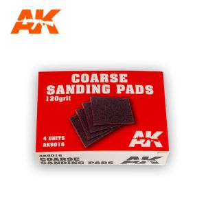 AK Interactive Coarse Sanding Pads – 4 x 120 Grit # 9016