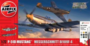 Airfix 1/72 North American P-51D Mustang & Messerschmitt Bf-109F-4 Dogfight Double New Tooling # 50193
