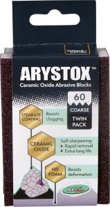 Arystox Ceramic Oxide Abrasive Blocks, Grit 60 (Onyx Series) # ABOB602