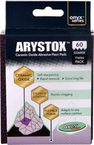 Arystox Ceramic Oxide Abrasive Flexi-Pads, Grit 60 (Onyx Series) # ABOF602