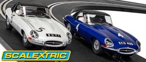 Scalextric Jaguar E-Type First Race Win 1961 Twin Pack Limited Edition # 4062A