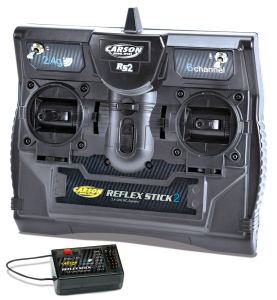 Carson Reflex Stick 2.4Ghz 6Ch Radio + Receiver for Tamiya Trucks & Tanks # 501006
