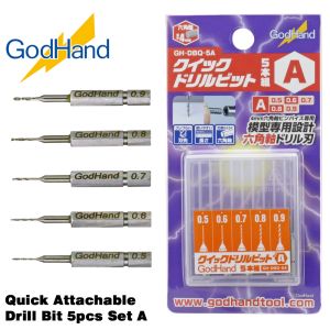 GodHand Quick Attachable Drill Bit 5pcs Set A Made In Japan # GH-DBQ-5A
