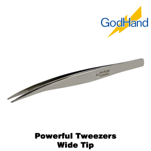 GodHand Powerful Tweezers Wide Tip Made In Japan # GH-PS-SH