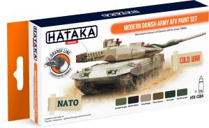 Hataka ORANGE LINE – Modern Danish Army AFV paint set # CS84