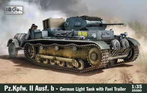 IBG Models 1/35 Pz.Kpfw. II Ausf. B - German Light Tank with Fuel Trailer # 35080
