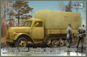 IBG Models 1/72 V3000S/SSM Maultier German Halftrack with tall cargo bed and tarpaulin # 72074