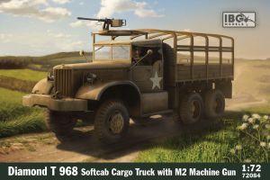 IBG Models 1/72 Diamond T 968 Soft Cab Cargo Truck with M2 MG # 72084