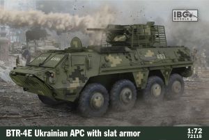 IBG Models 1/72 BTR-4E Ukrainian APC with slat armor # 72118