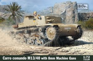 IBG Models 1/72 Carro Comando M13/40 with 8mm Breda Machine Guns # 72129