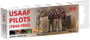 ICM USAAF Pilots (1944-1945) Acrylic Paint Set # 3012