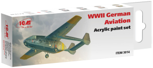 ICM German Aviation Acrylic Paint Set After 1943 [Gotha Go-242B Gotha Go-242A] # 3014