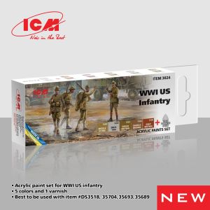 ICM WWI US Infantry Acrylic Paint Set # 3024