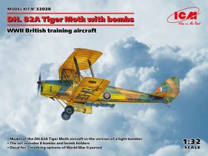 ICM 1/32 De Havilland DH.82A Tiger Moth with bombs, WWII British Training Aircraft # 32038