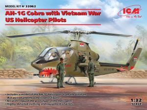 ICM 1/32 Bell AH-1G Cobra with Vietnam War US Helicopter Pilots # 32062