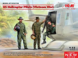 ICM 1/32 US Helicopter Pilots (Vietnam War) (100% new molds) # 32114