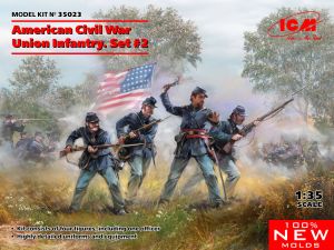 ICM 1/35 American Civil War Union Infantry Set #2 (100% new molds) # 35023