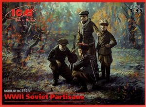 ICM 1/35 WWII Soviet Partisans (4 figures) # 35631 - Plastic Model Figures