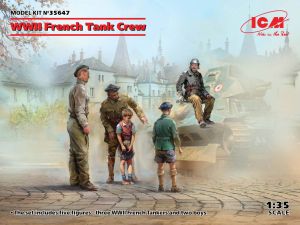 ICM 1/35 WWII French Tank Crew (4 figures) (100% new molds) # 35647