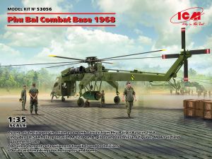 ICM 1/35 Phu Bai Combat Base 1968. Sikorsky CH-54A Tarhe, 2 sets of figures, M-121 Bomb, Set of Landing Mat # 53056