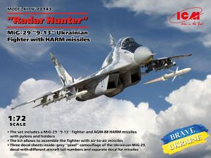 ICM 1/72 'Radar Hunter' Mikoyan MiG-29 with HARM missiles BRAVE UKRAINE # 72143