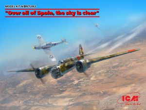ICM 1/72 "Over all of Spain, the sky is clear" (SB-2M-100 "Katiushka" + Two Bf-109E-3 Pilot Ace) # DS7202