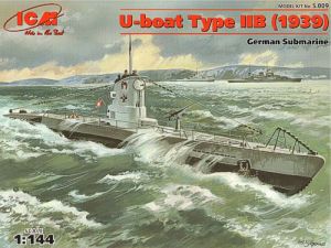 ICM 1/144 U-Boat Type IIB WWII German Submarine 1939 # S009 - Plastic Model Kit
