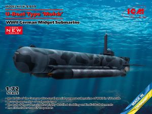 ICM 1/72 Molch WWII German Midget Submarine (100% new molds) # S019