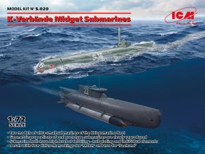 ICM 1/72 K-Verbande Midget Submarines ('Seehund' and 'Molch') # S020