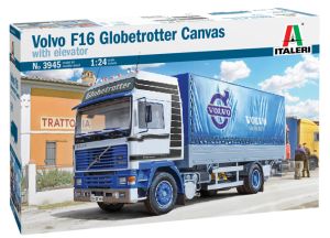 Italeri 1/24 VOLVO F16 Globetrotter Canvas Truck with elevator # 3945