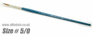 Italeri Synthetic Round Paint Brush Brown Tip Size 5/0 # 51282